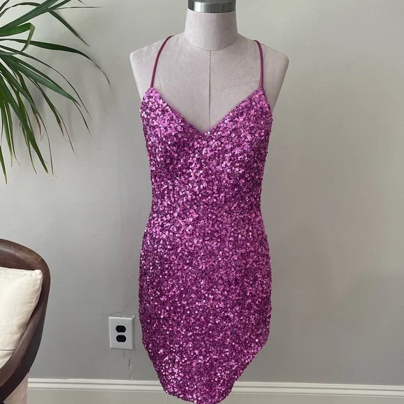 Sequin Barbie Dress Nana Gotti Amara Barbie Pink Sequin Dress Mattel Barbie  Brunette Purple Sequin Dress Glitz Doll, 1 ct - Smith's Food and Drug